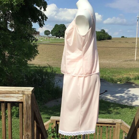 Vintage Pink Camisole Slip Skirt 2-Piece Set - Picture 3 of 9